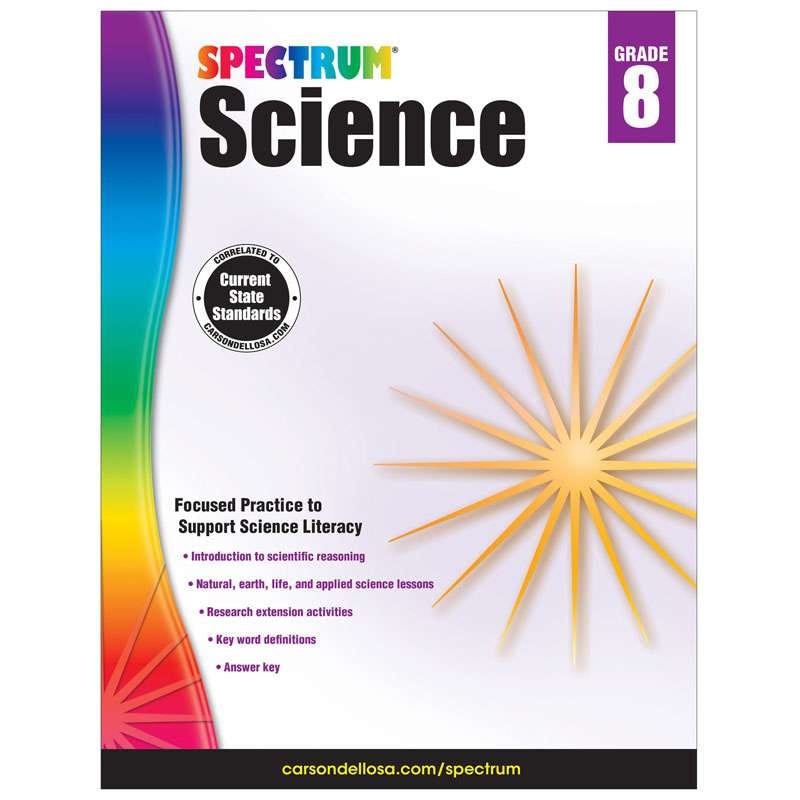 Science Workbook, Grade 8, Paperback  Funtastic Learning Toys